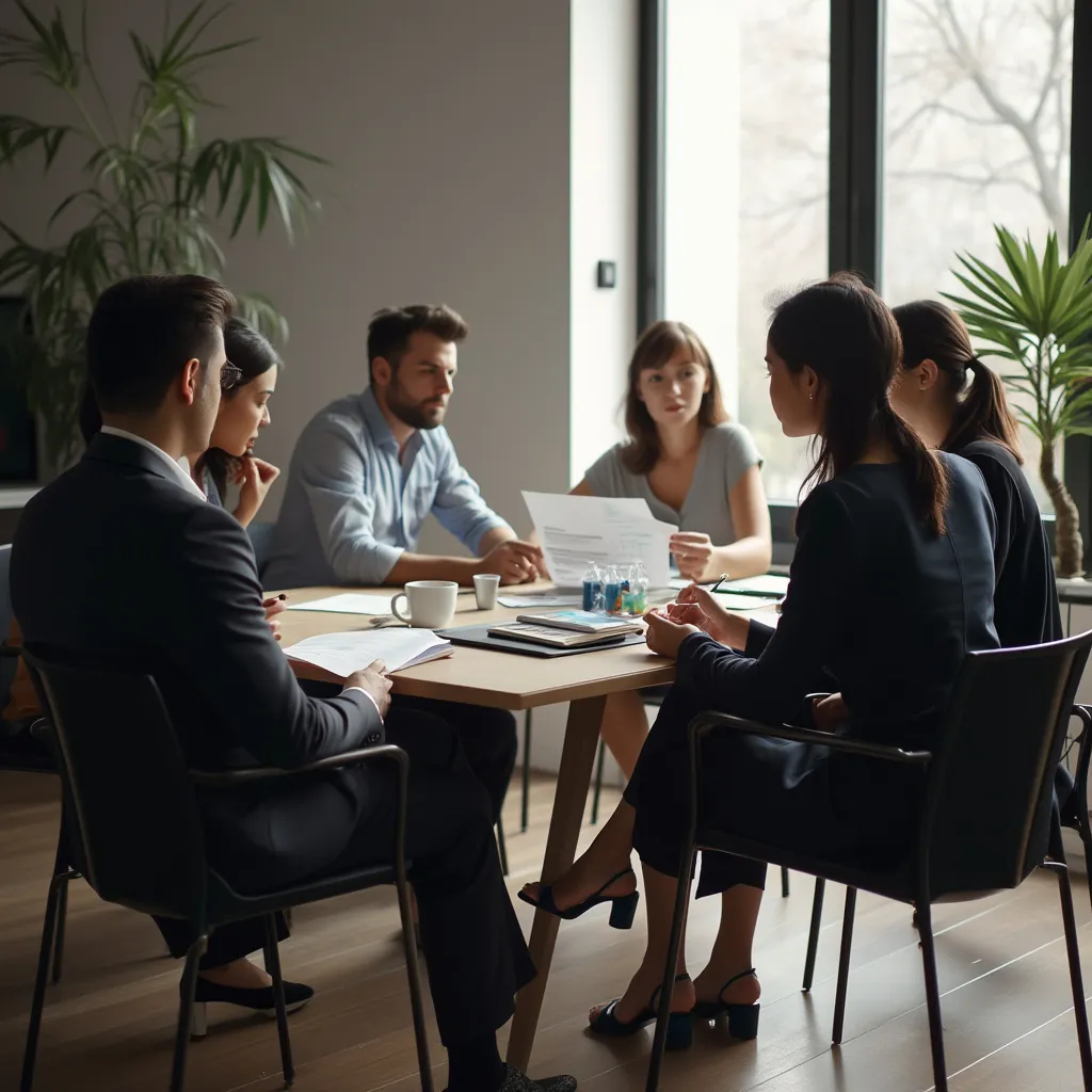Consultor trabajando con cliente
